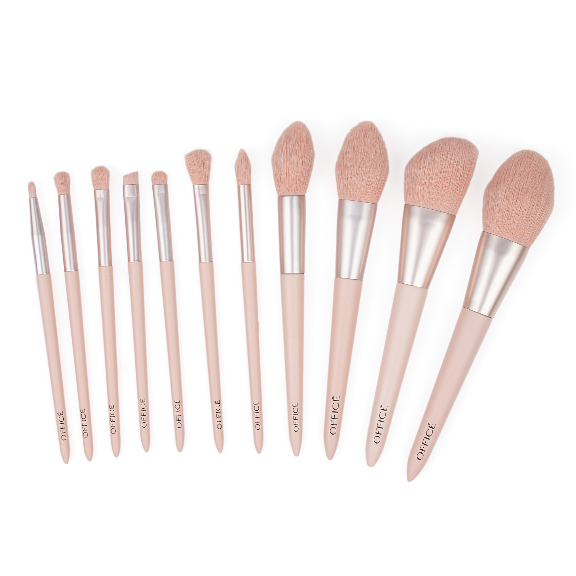 OFFICE 11 Pieces Pink Brush Set